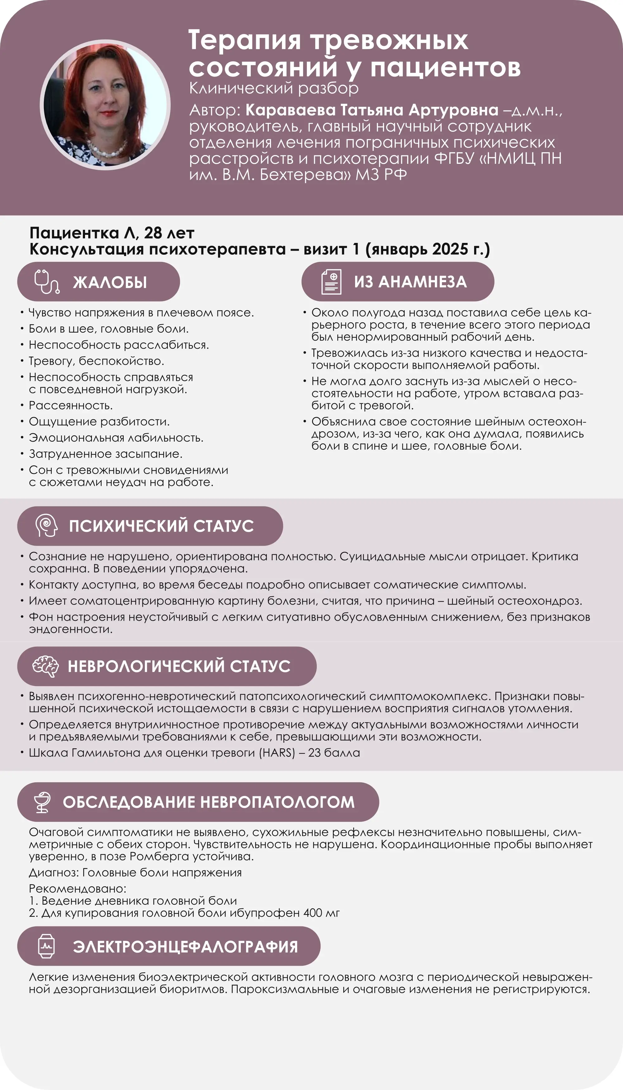 Караваева Т.А. Тревога на пике карьеры. Часть 1